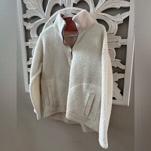 Old Navy Pink Sherpa quarter zip Pullover with pockets